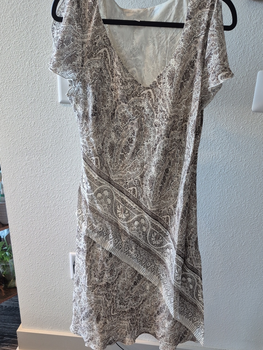 Un Deux Trois Neutral Paisley Midi Dress | Cottagecore Chic